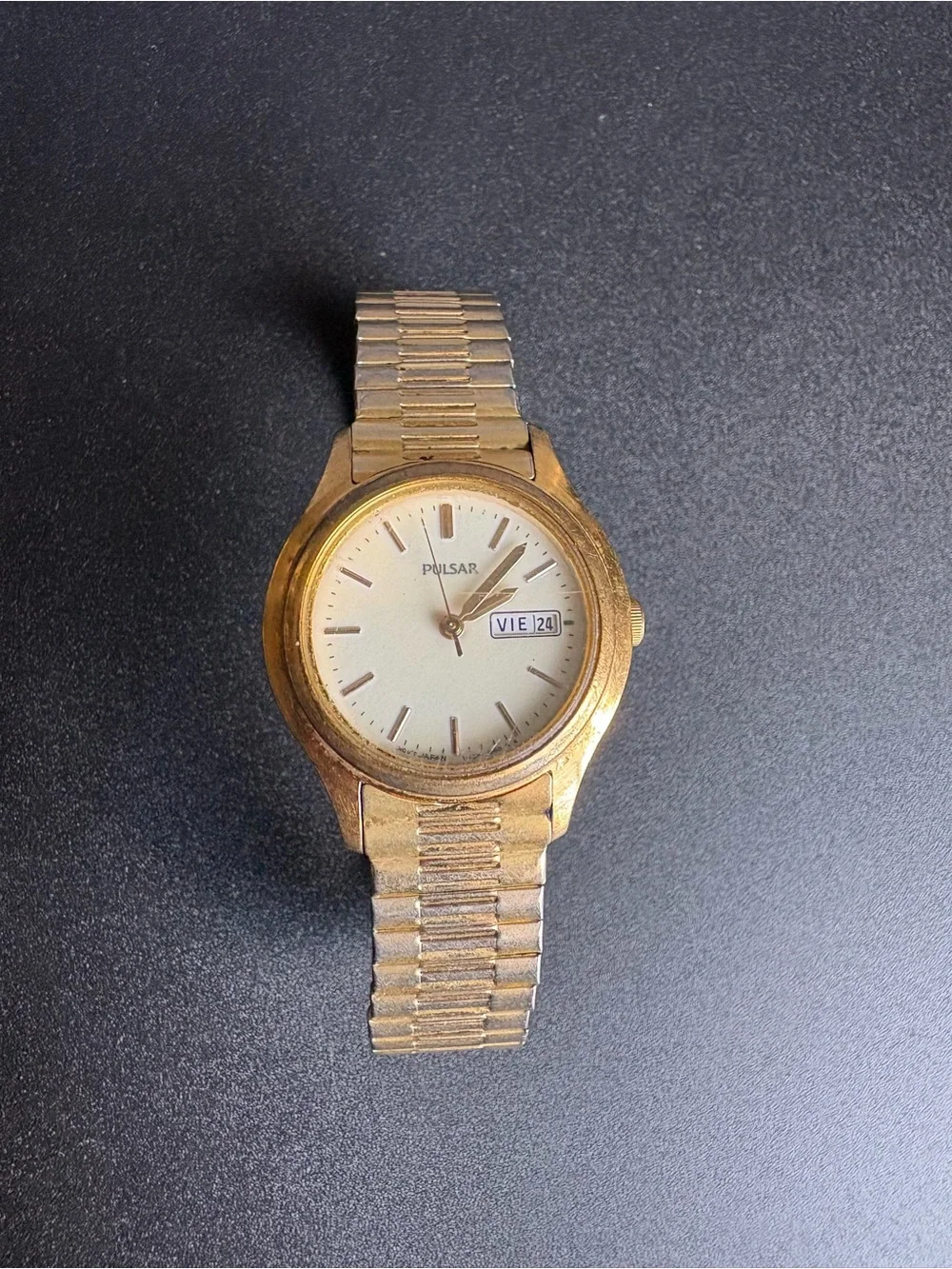 Pulsar women’s Gold Tone Watch with Cream Dial